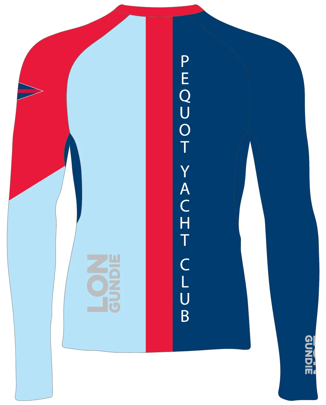 MEN RASH GUARD TOP LONG SLEEVE BLUE | PEQUOT YACHT CLUB
