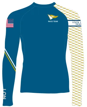 MEN RASH GUARD TOP LONG SLEEVE BLUE | SOUTH CAROLINA YACHT CLUB | PSNLZ'D