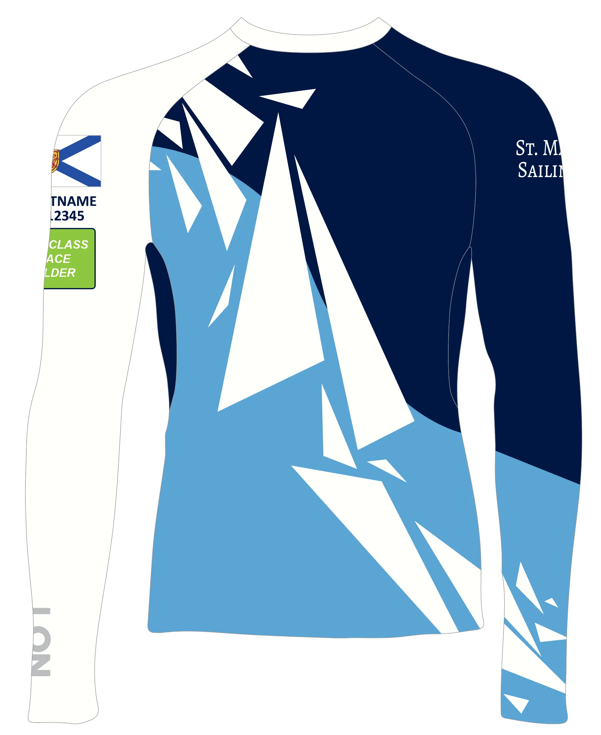 MEN RASH GUARD TOP LONG SLEEVE BLUE | ST. MARGARET SAILING | PSNLZ'D