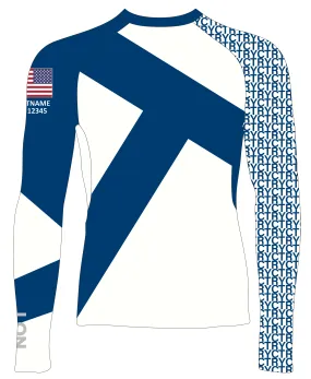 MEN RASH GUARD TOP LONG SLEEVE BLUE | TOMS RIVER YC | PSNLZ'D