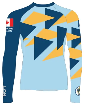MEN RASH GUARD TOP LONG SLEEVE BLUE | WEST VANCOUVER YACHT CLUB | PSNLZ'D
