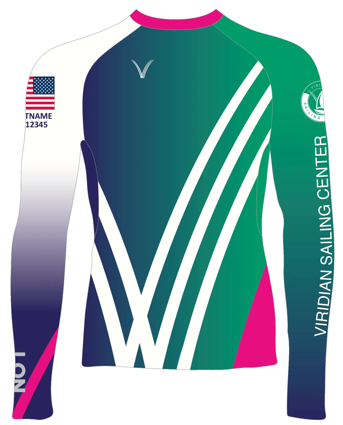 MEN RASH GUARD TOP LONG SLEEVE GREEN | VIRIDIAN SAILING CENTER | PSNLZ'D