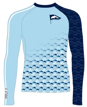 MEN RASH GUARD TOP LONG SLEEVE LT BLUE | BEAUFORT Y&S CLUB