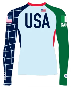 MEN RASH GUARD TOP LONG SLEEVE LT BLUE | USODA GARDA | PSNLZ'D