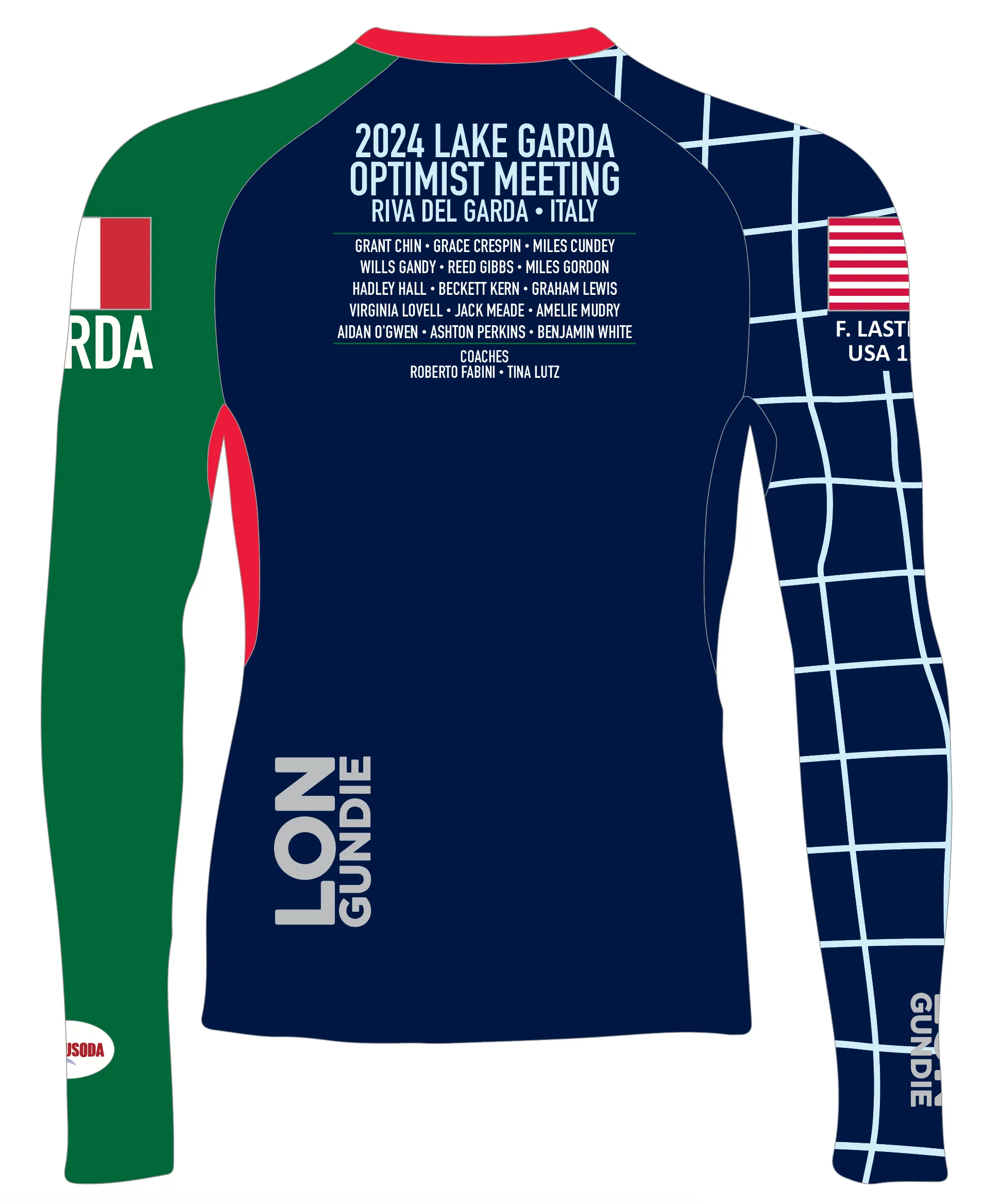 MEN RASH GUARD TOP LONG SLEEVE LT BLUE | USODA GARDA | PSNLZ'D