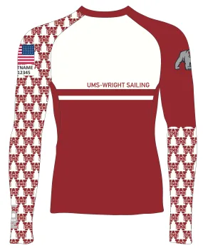 MEN RASH GUARD TOP LONG SLEEVE MAROON | UMS-WRIGHT SAILING | PSNLZ'D