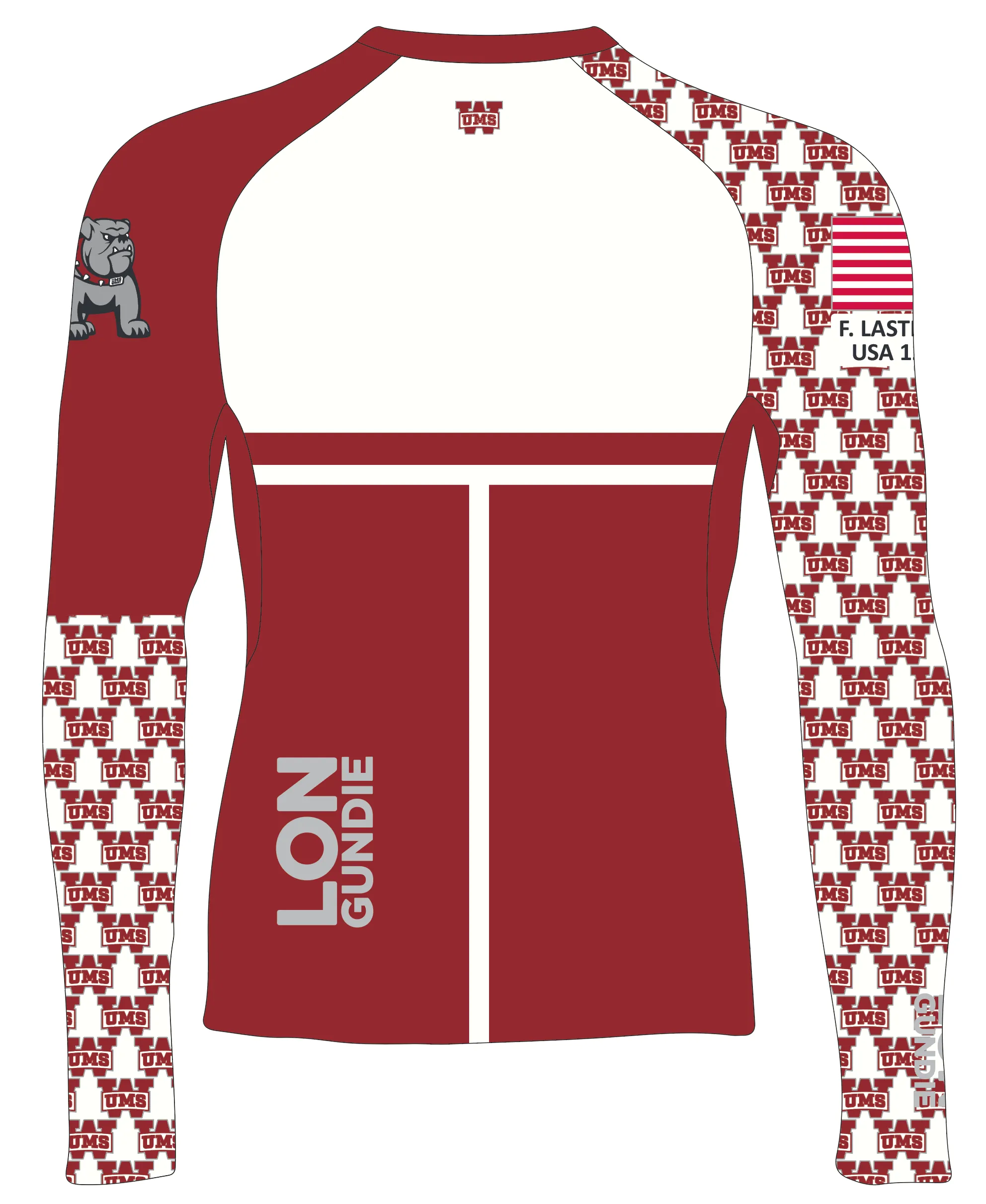 MEN RASH GUARD TOP LONG SLEEVE MAROON | UMS-WRIGHT SAILING | PSNLZ'D