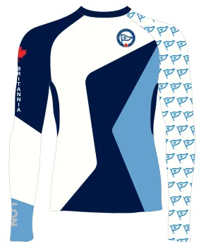 MEN RASH GUARD TOP LONG SLEEVE NAVY | BRITANNIA YACHT CLUB | PSNLZ'D