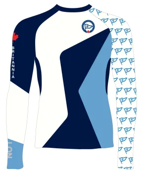 MEN RASH GUARD TOP LONG SLEEVE NAVY | BRITANNIA YACHT CLUB