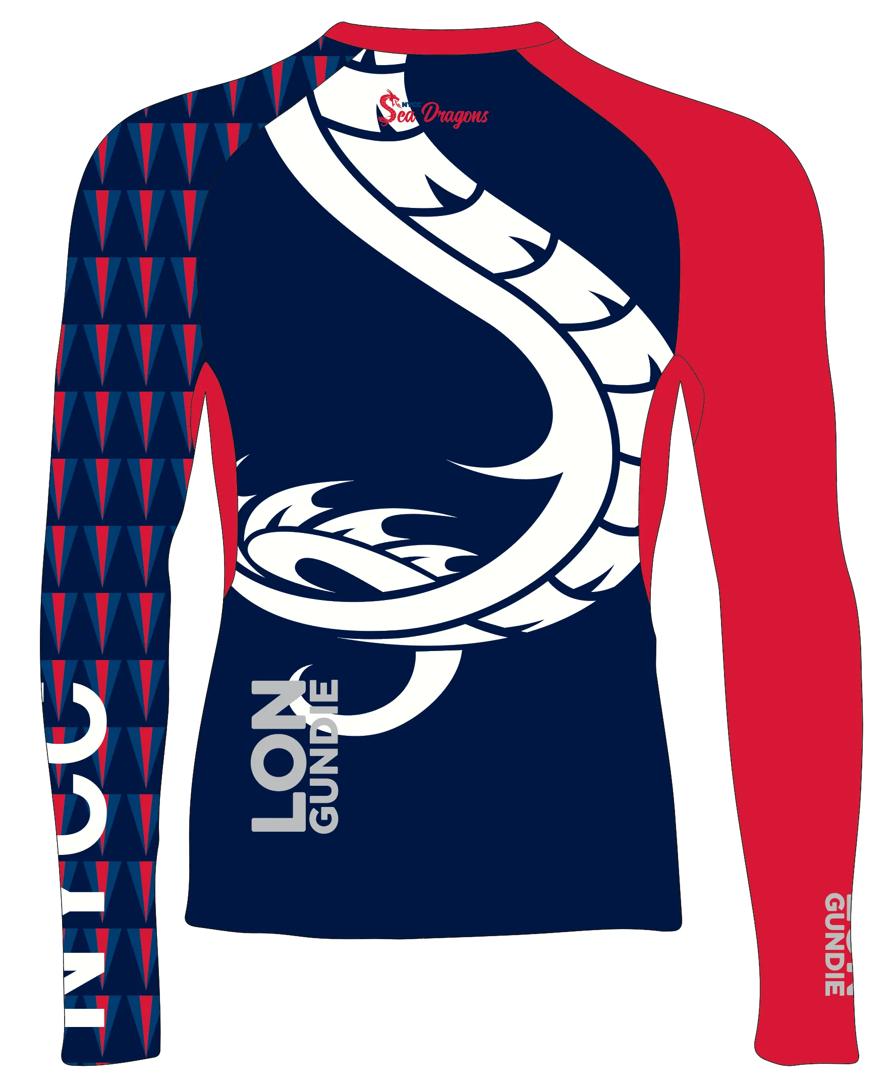 MEN RASH GUARD TOP LONG SLEEVE NAVY | NORFOLK YACHT CLUB