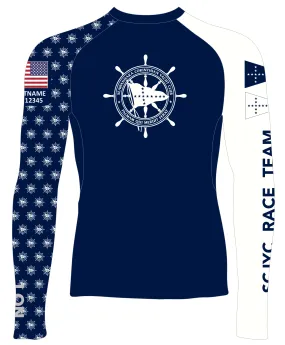MEN RASH GUARD TOP LONG SLEEVE NAVY | SEAWANHAKA CORINTHIAN YC | PSNLZ'D