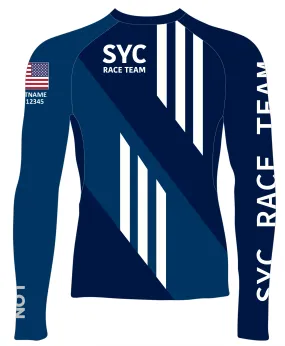 MEN RASH GUARD TOP LONG SLEEVE NAVY | SOUTHERN YACHT CLUB | PSNLZ'D