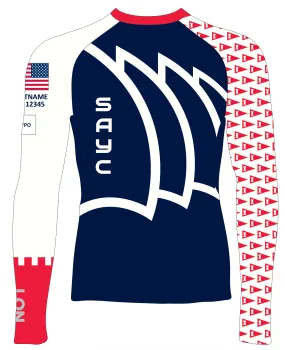 MEN RASH GUARD TOP LONG SLEEVE NAVY | ST. AUGUSTINE YC | PSNLZ'D