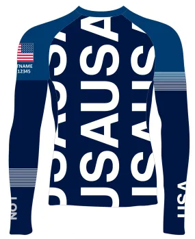 MEN RASH GUARD TOP LONG SLEEVE NAVY | USODA HOLLAND | PSNLZ'D