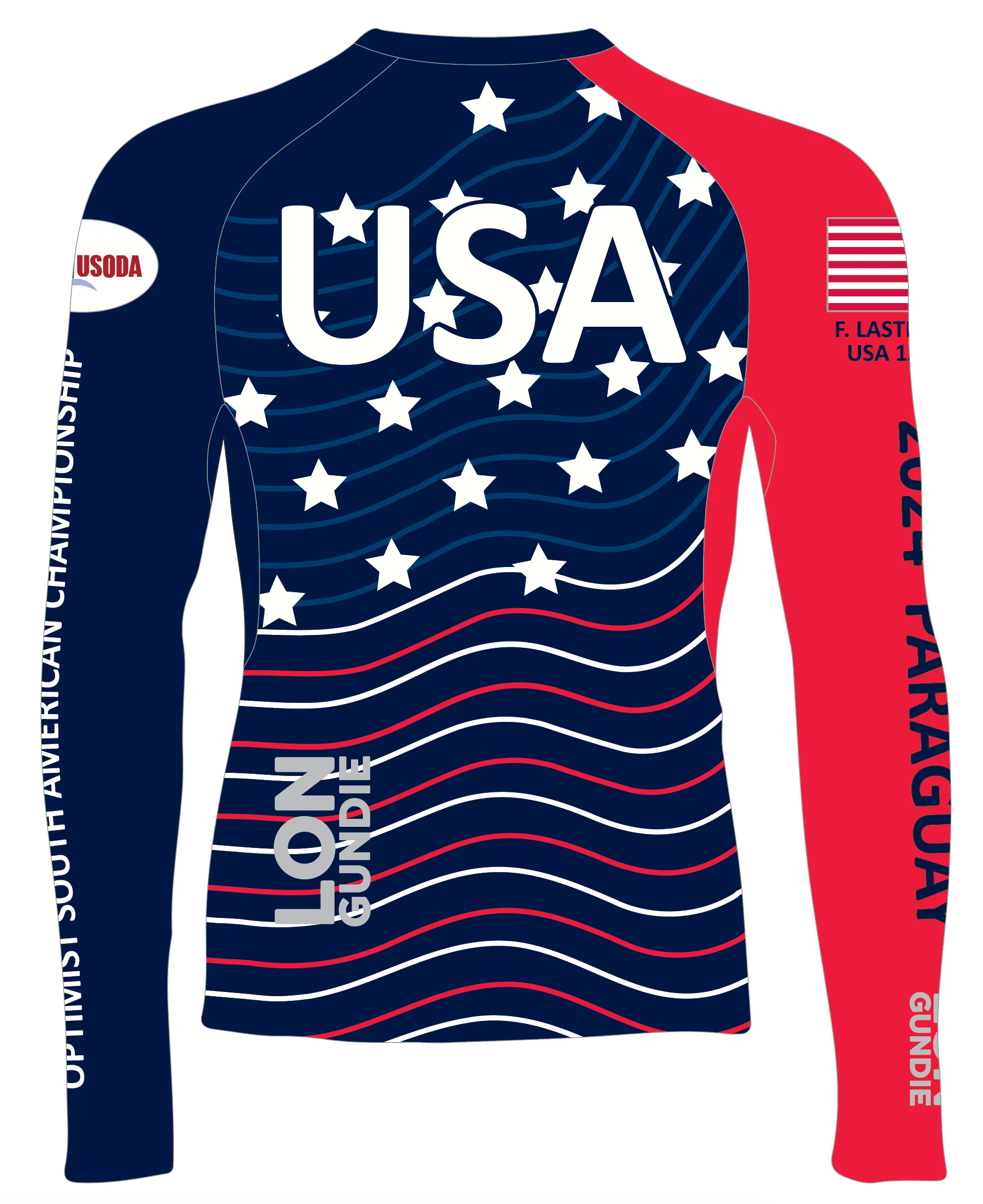 MEN RASH GUARD TOP LONG SLEEVE NAVY | USODA SAM 24 | PSNLZ'D