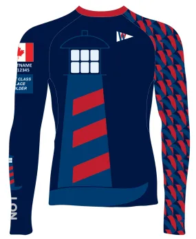 MEN RASH GUARD TOP LONG SLEEVE NAVY | WHITBY YC | PSNLZ'D