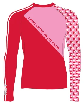 MEN RASH GUARD TOP LONG SLEEVE PINK | LAVALLETTE YC