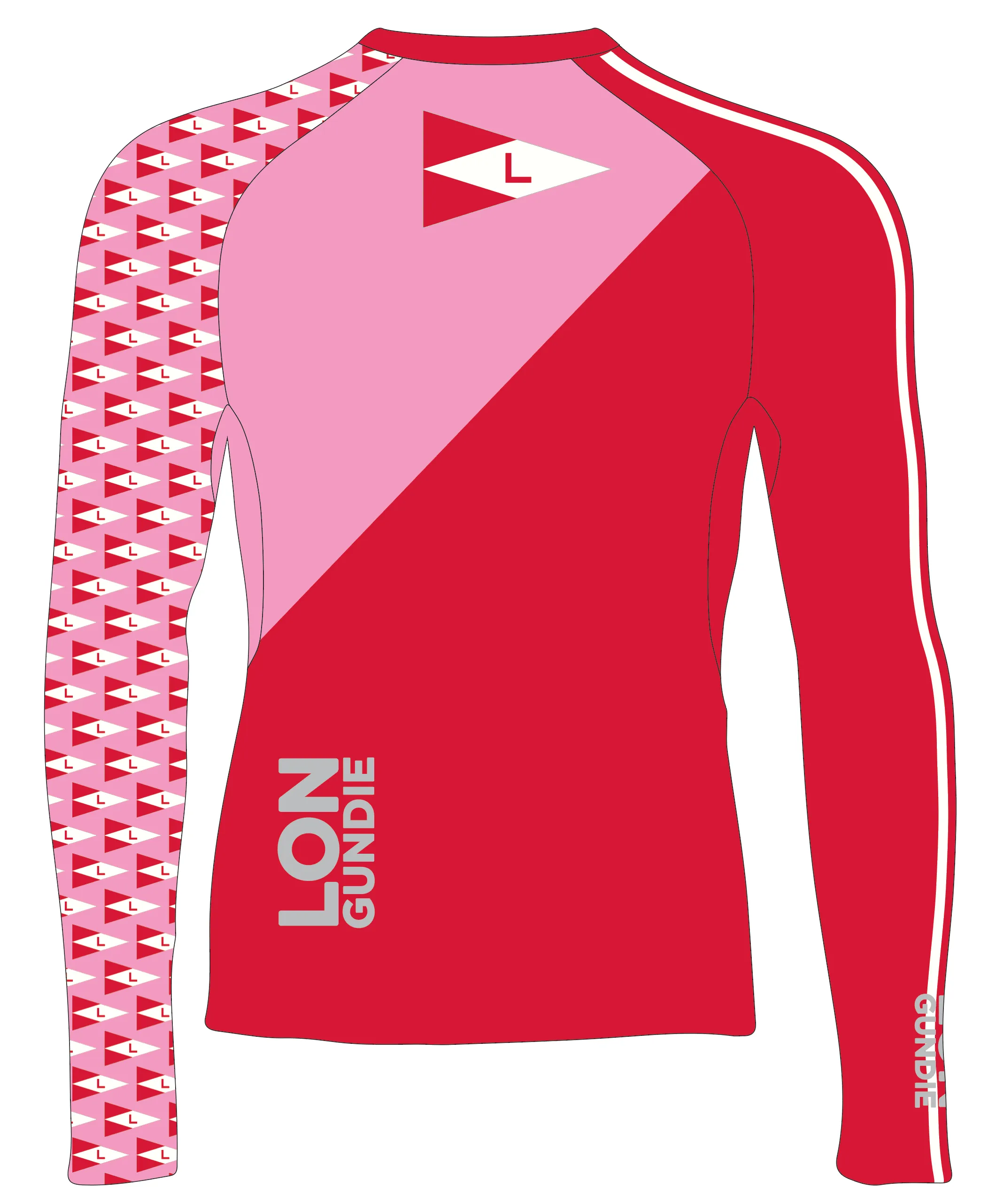 MEN RASH GUARD TOP LONG SLEEVE PINK | LAVALLETTE YC