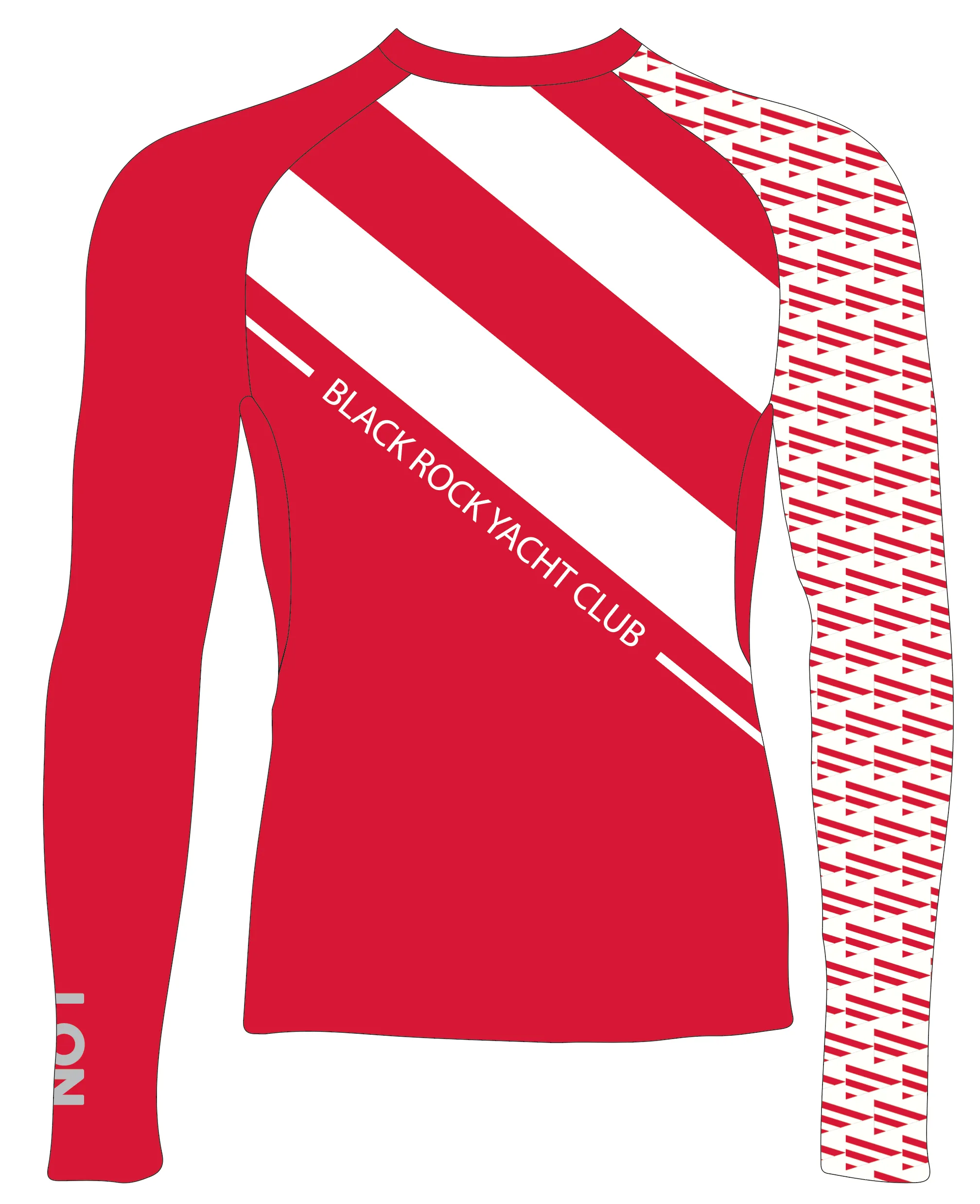 MEN RASH GUARD TOP LONG SLEEVE RED | BLACK ROCK YC