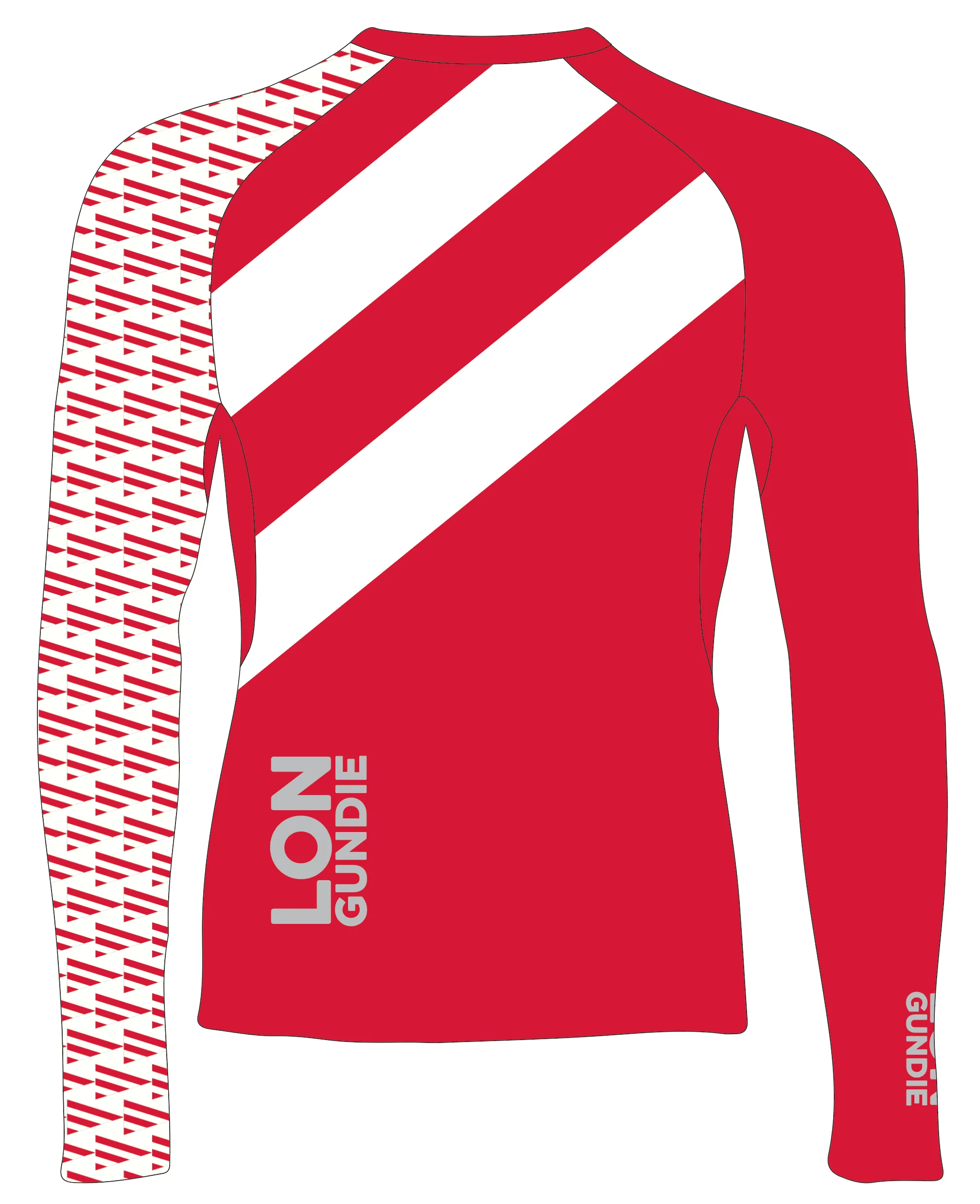 MEN RASH GUARD TOP LONG SLEEVE RED | BLACK ROCK YC