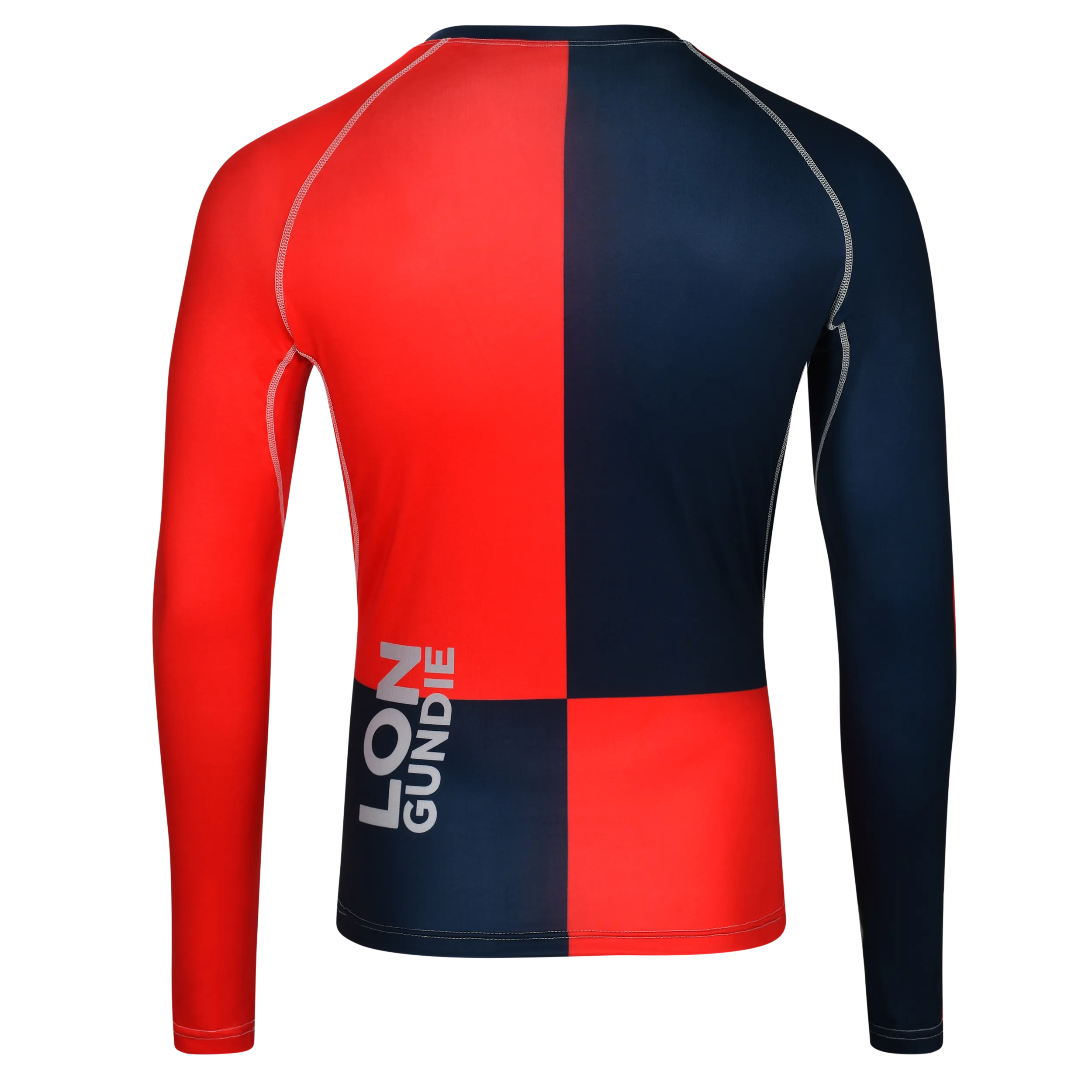 MEN RASH GUARD TOP LONG SLEEVE RED | LON GUNDIE