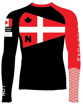 MEN RASH GUARD TOP LONG SLEEVE RED | NATIONAL YACHT CLUB | PSNLZ'D