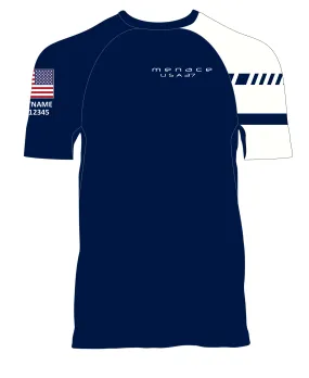 MEN SHORTY T SHIRT TOP SHORT SLEEVE NAVY | RUSHING / MENACE | PSNLZ'D