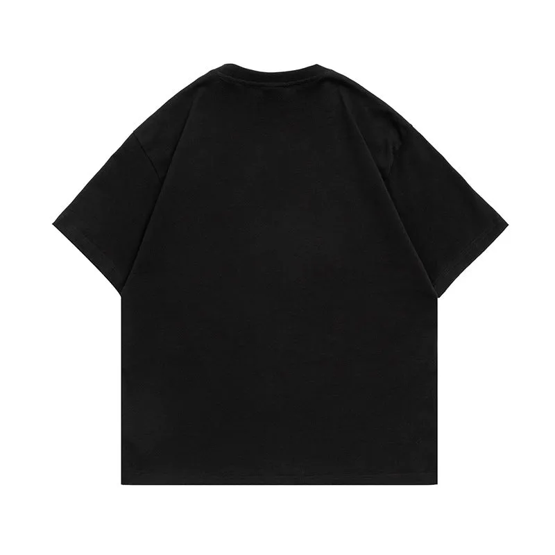 Men T-Shirt Summer Men's Printed T-shirt Casual Youth Bottoming Shirt