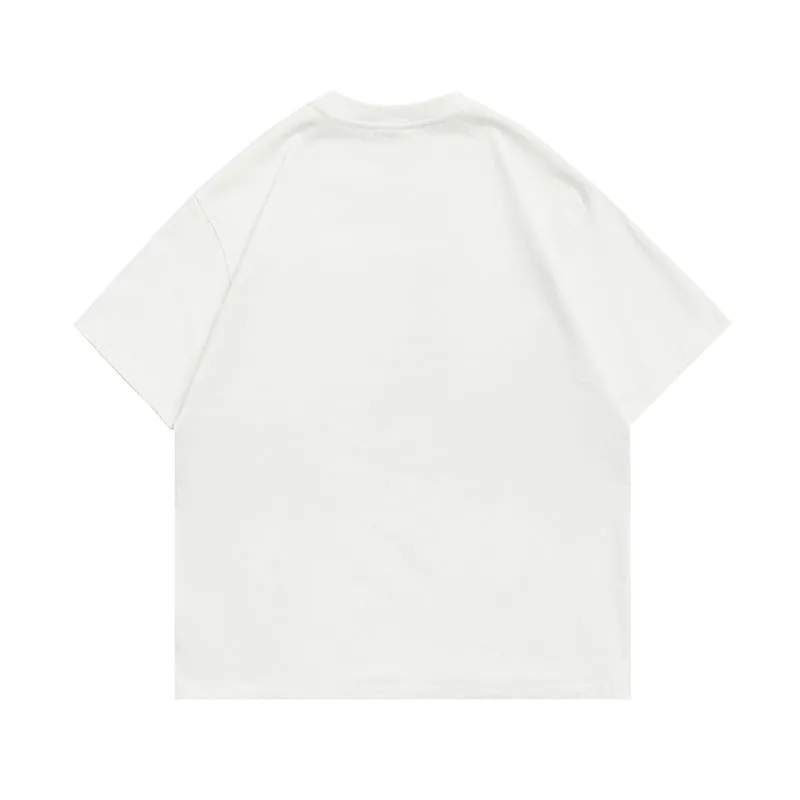 Men T-Shirt Summer Men's Printed T-shirt Casual Youth Bottoming Shirt