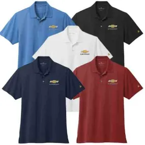 Men's Chevrolet Gold Bowtie Mesh Pique Performance Polo