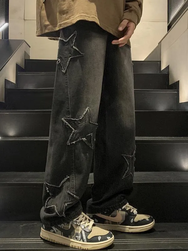 Men's Star Loose Straight Leg Jeans