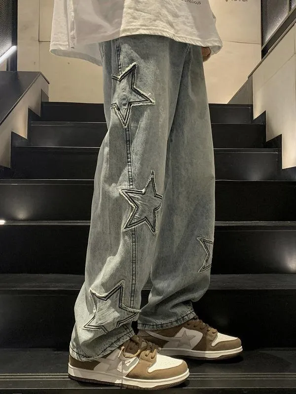 Men's Star Loose Straight Leg Jeans
