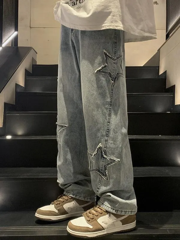Men's Star Loose Straight Leg Jeans