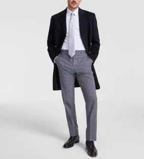 Michael Kors Mens Regular Fit Overcoat Coat 36S Black Solid