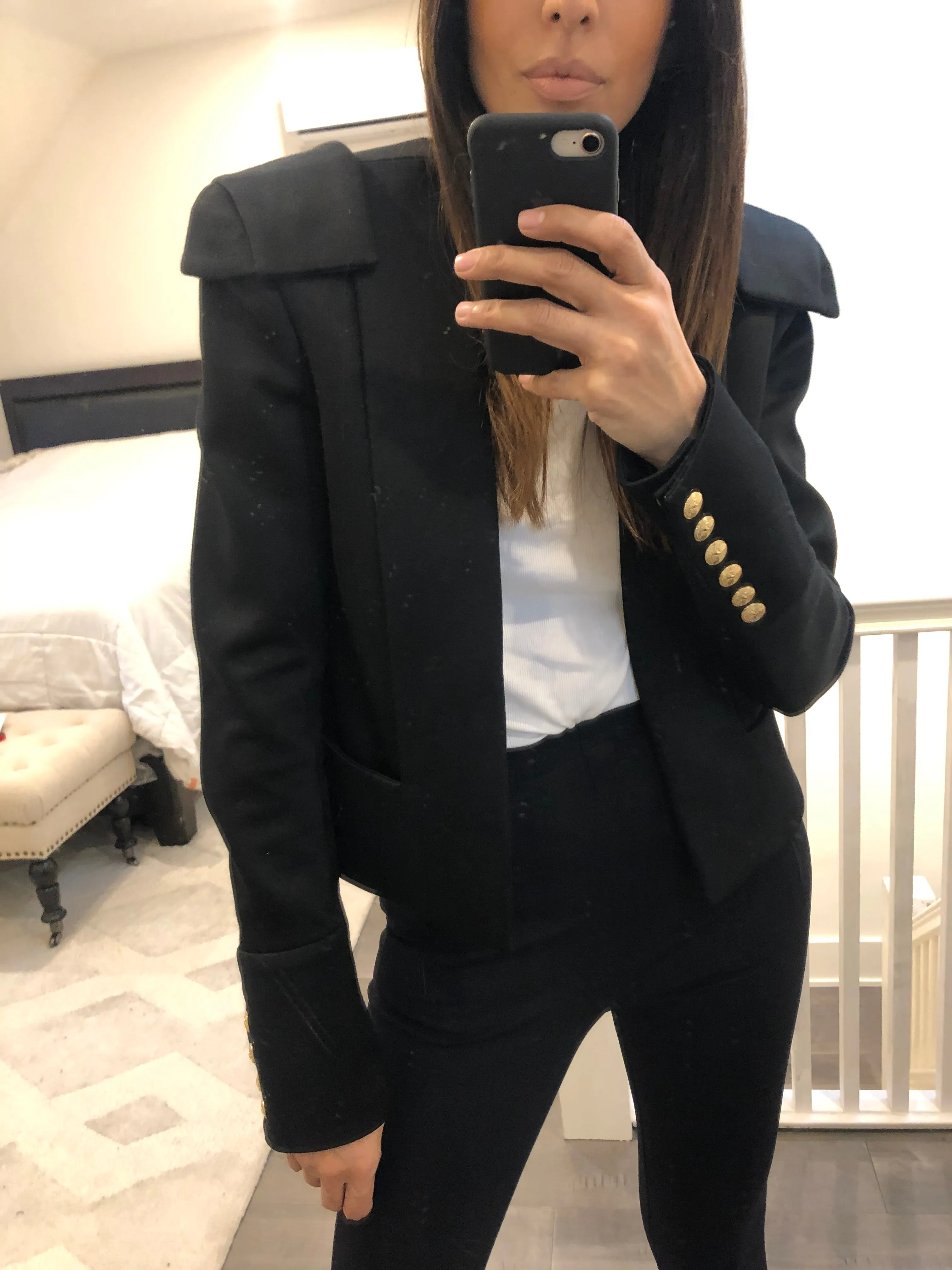 Military Style Cropped Jacket