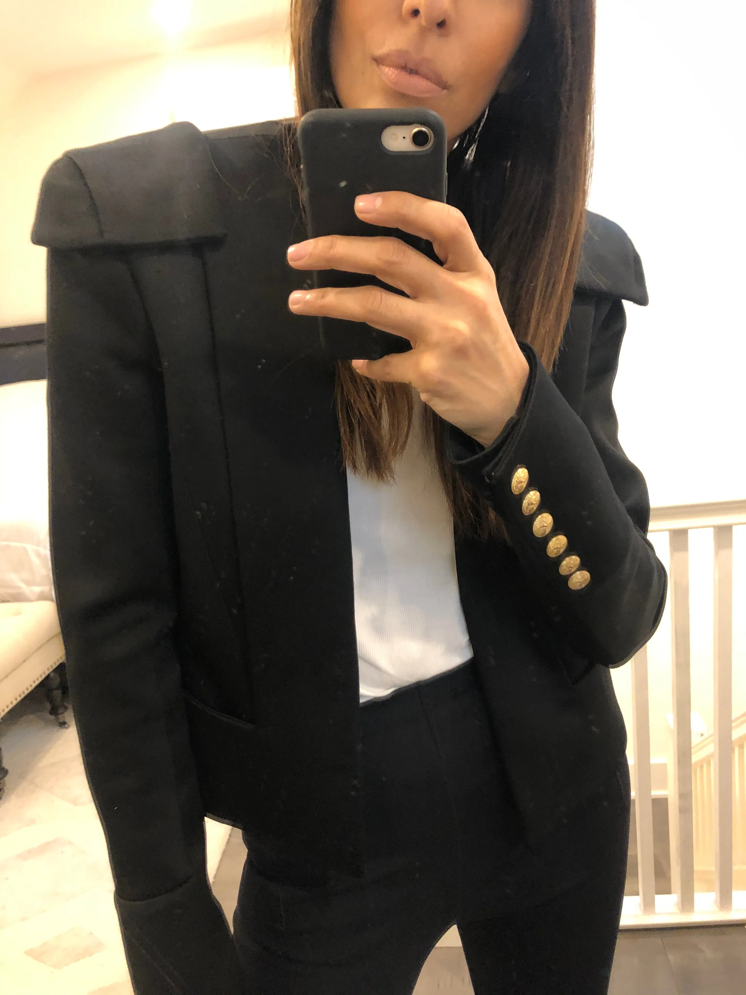 Military Style Cropped Jacket