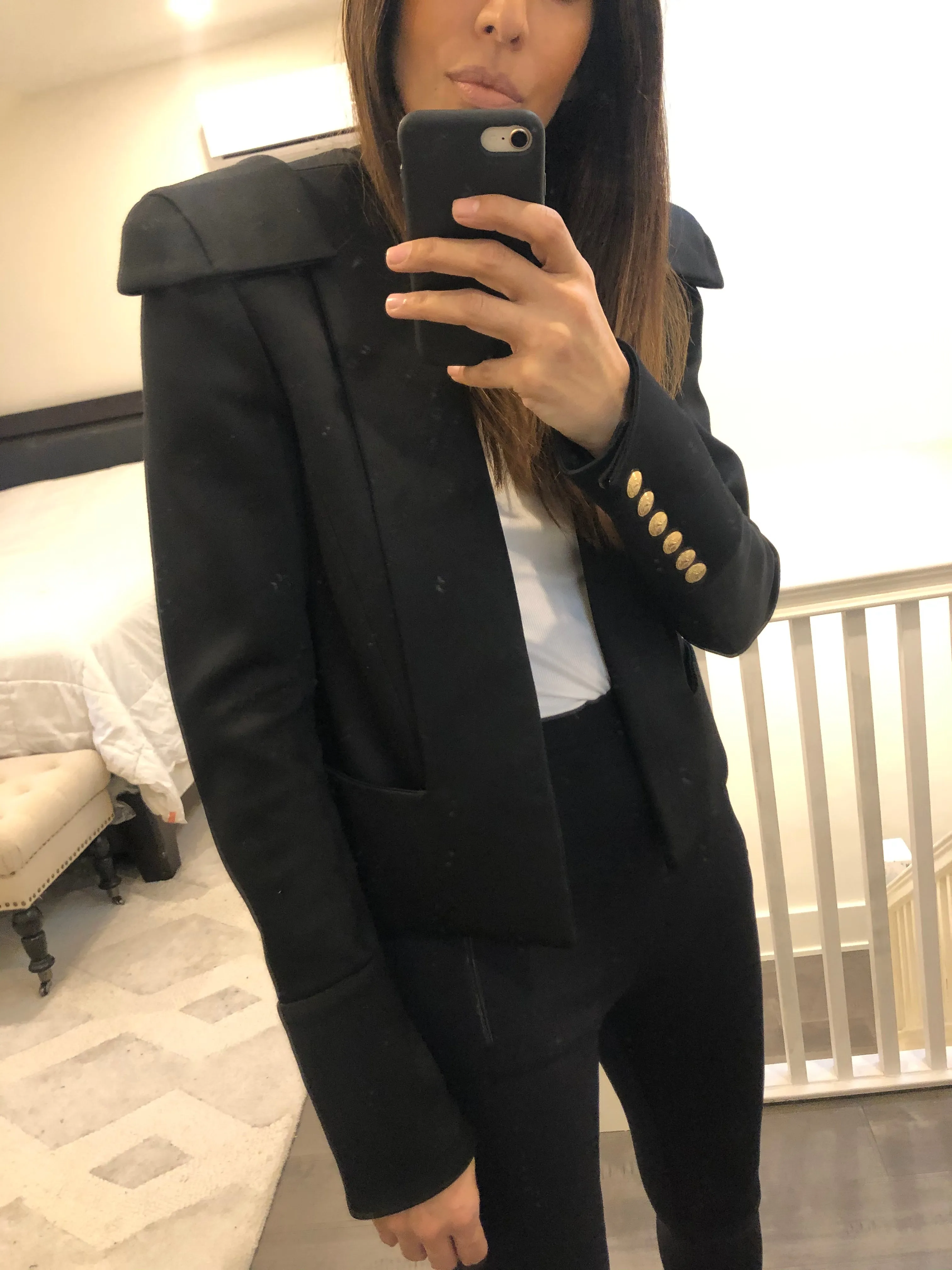 Military Style Cropped Jacket