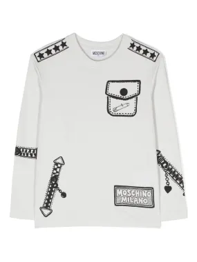 MINI ME LS TEE WITH LETHER JACKET PRINT