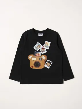 MOSCHINO T SHIRT WITH BEAR CAMERA GRAPGIC
