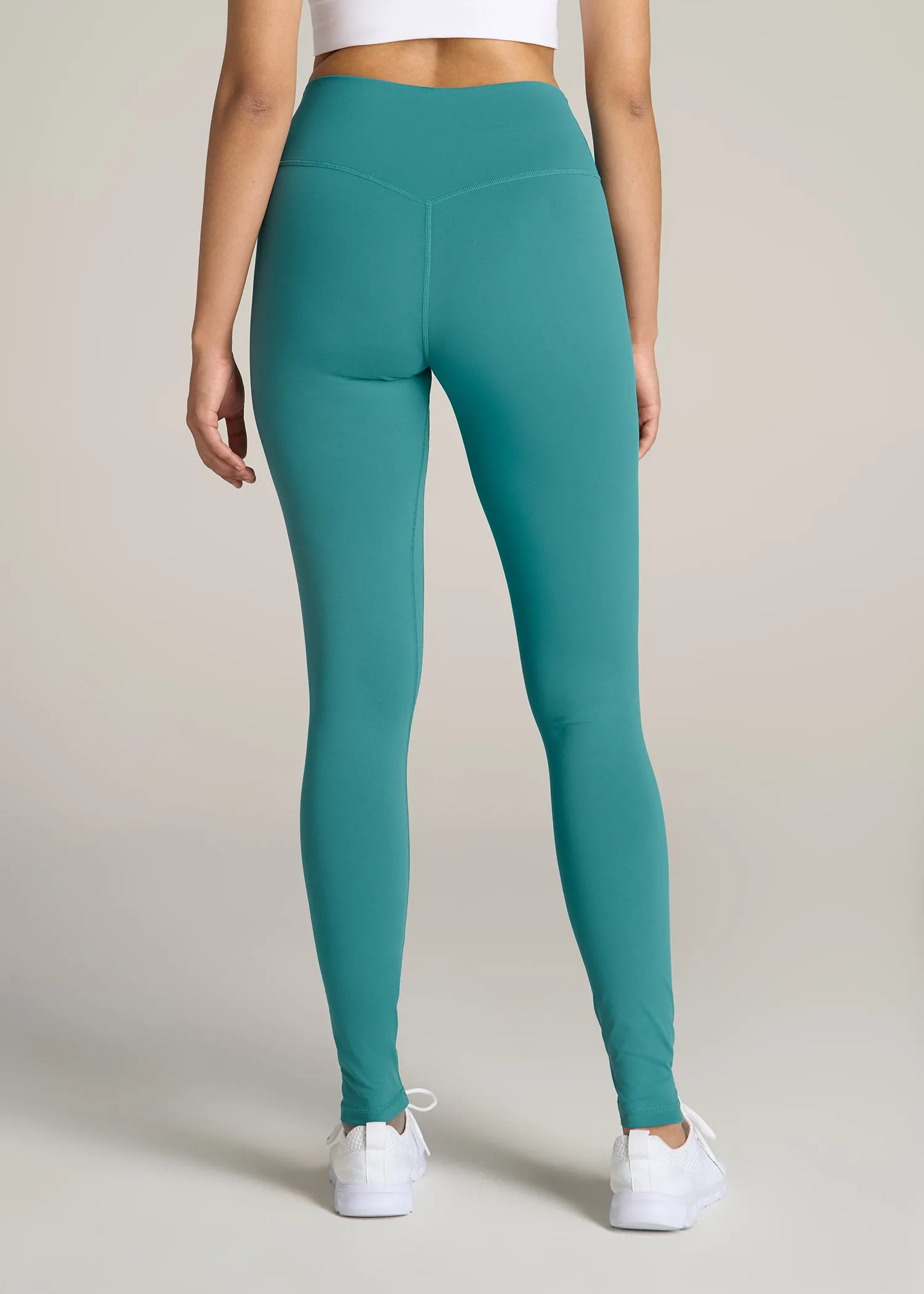 Movement High Rise Cheeky Leggings for Tall Women in Light Teal