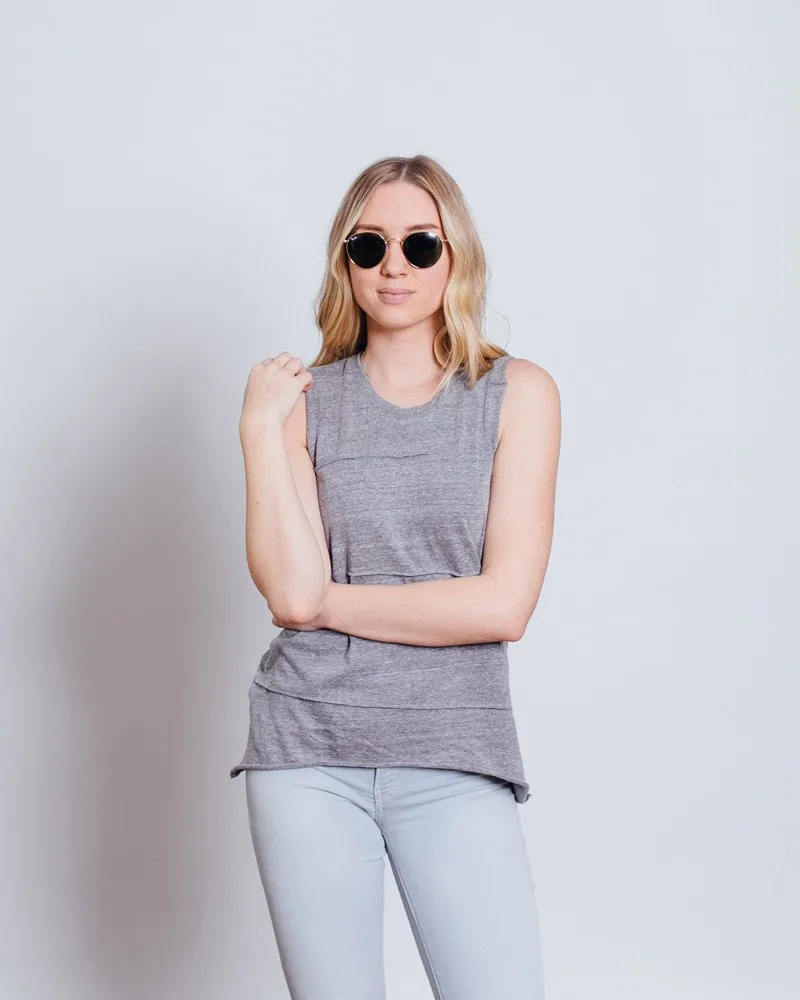 Nation LTD Allison Tank | Heather Grey Muscle Tank