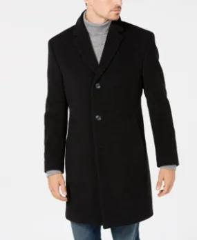 Nautica Mens Classic fit Overcoat Coat 36 R Grey Solid