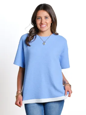 New Frontier Contrast Bottom Short Sleeve Top