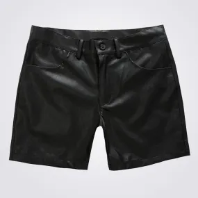 New Shorts Mens Black Leather Hot Pants