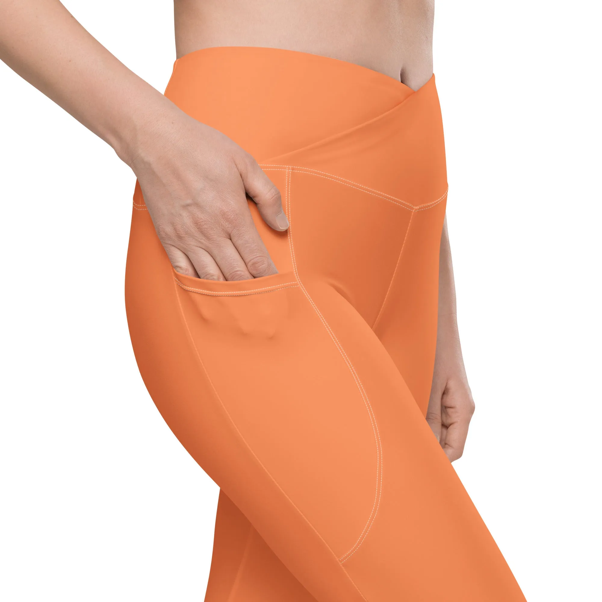 Orange Women's Compression Leggings, lioness-love