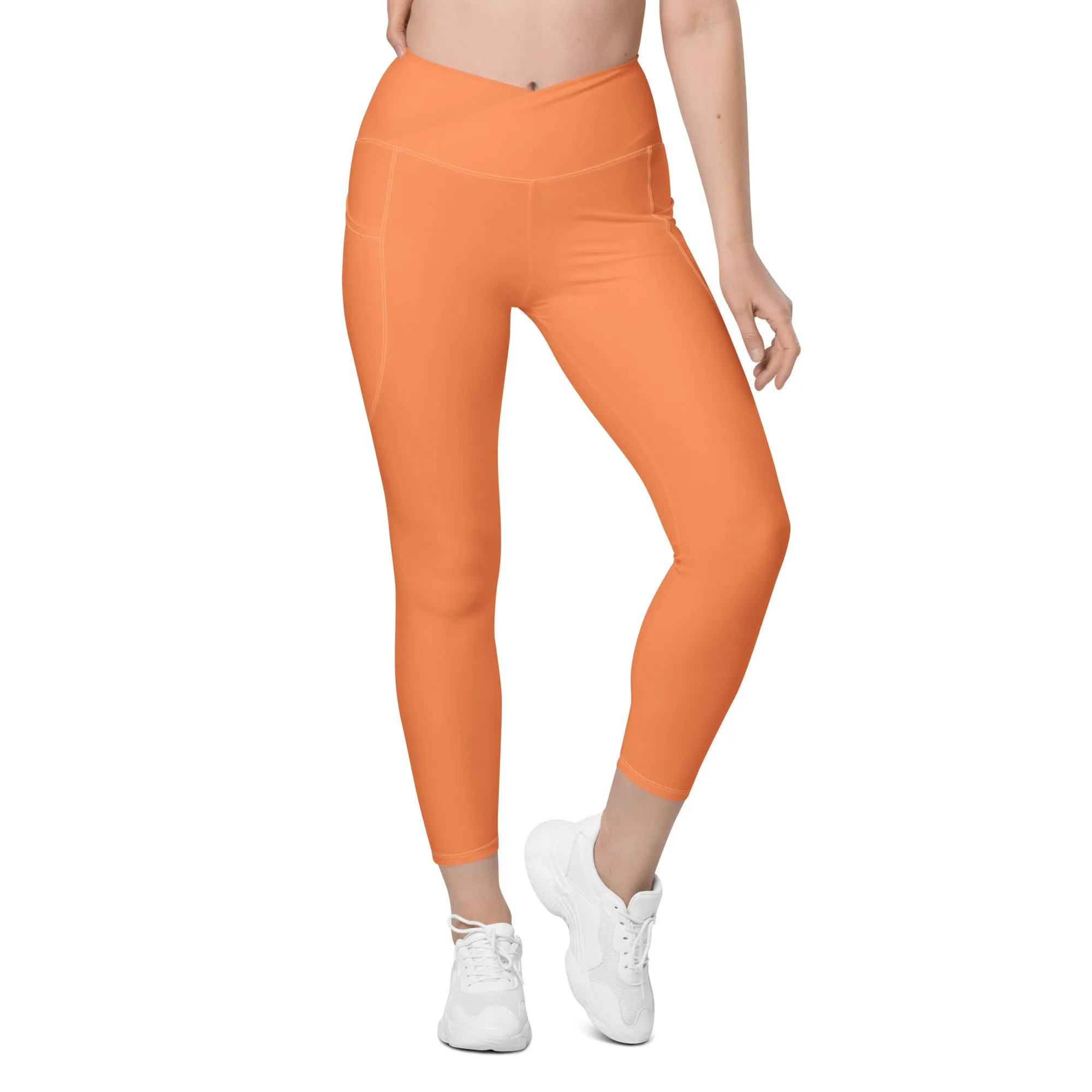 Orange Women's Compression Leggings, lioness-love