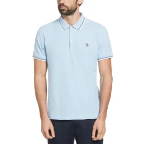 Original Penguin Tipped Sticker Pete Polo Shirt - Cerulean