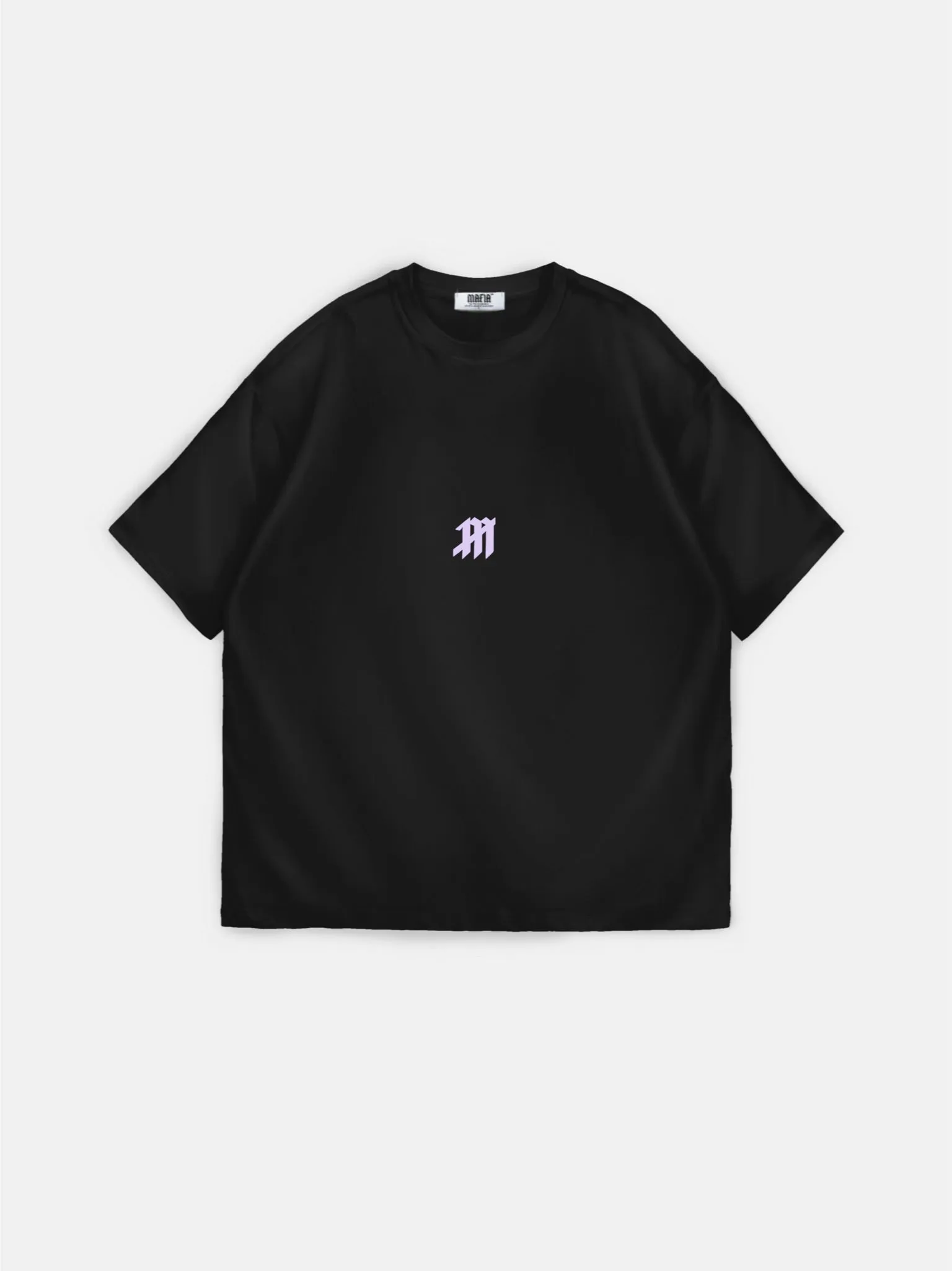 Oversize Mouse T-shirt - Black and Lila