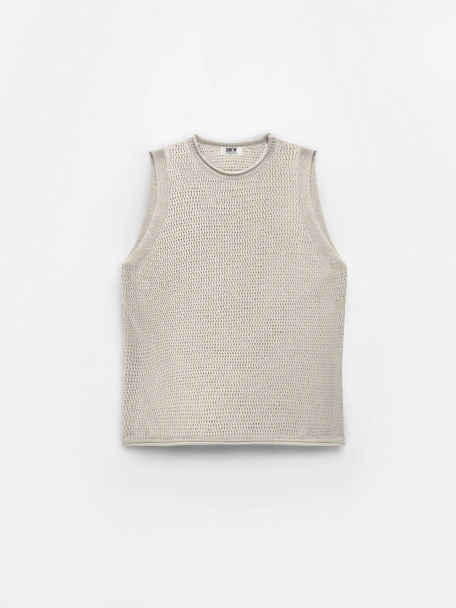 Oversize Textured Tanktop - Beige