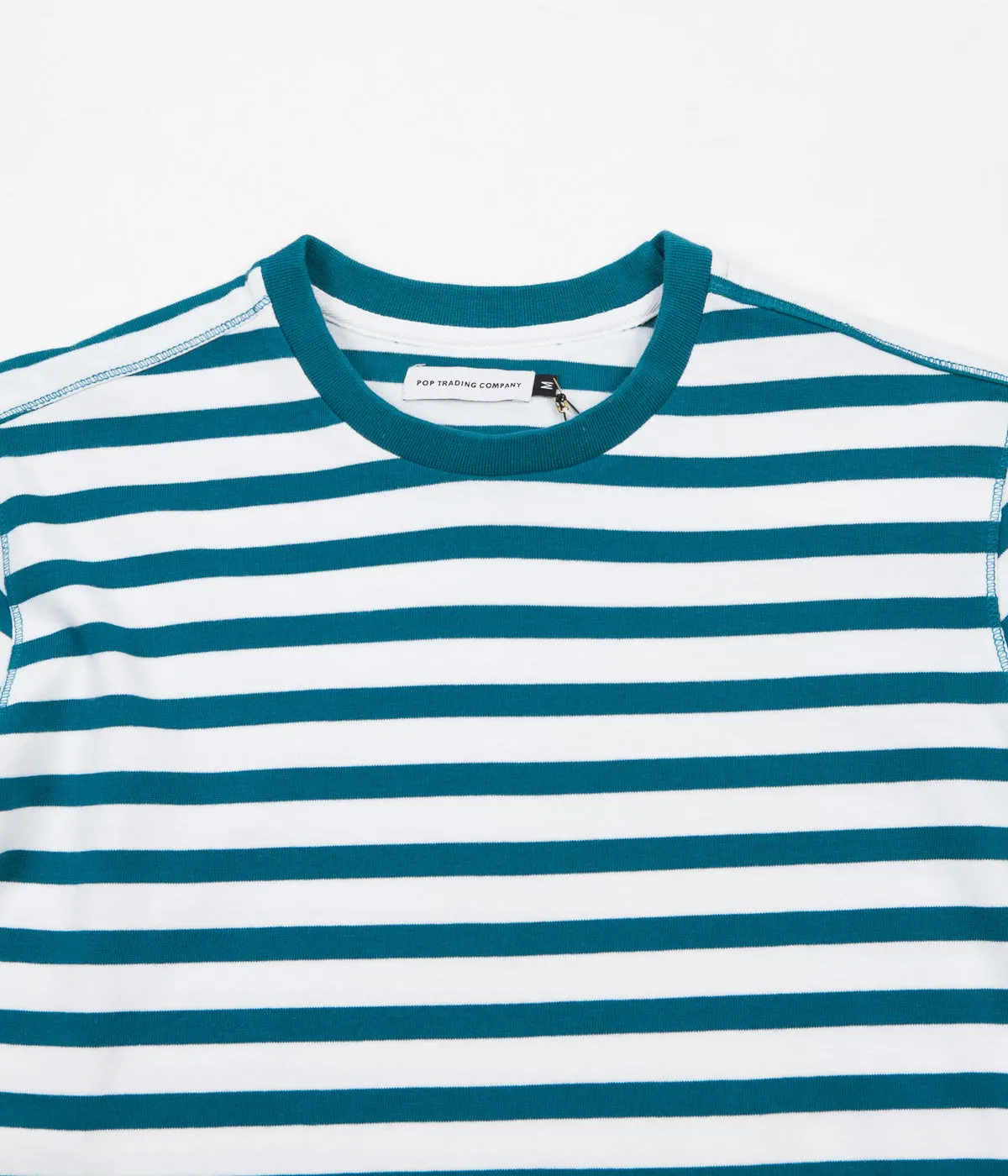 Pop Trading Company x Wayward Wow Long Sleeve T-Shirt - Ocean Green / Off White